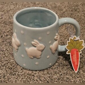 Blue Mug With Bunny Design Easter Spring Adorable